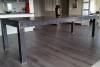 Fabrication d'une table sur mesure avec plateau en granit aspect cuir 1